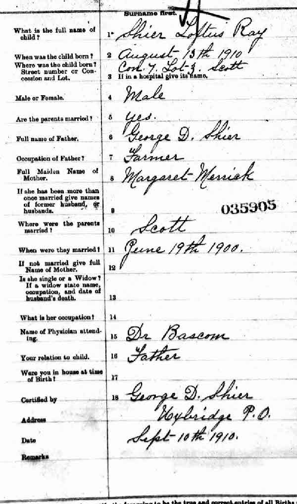 The Shiers, An Irish Palatine Family - Person Page